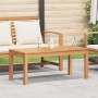 Mesa de Jardín Natural 95 x 45 x 40 cm Madera de teca maciza en Sofás modulares de exterior | Comprar online en Foro24