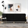 Black fabric sofa bed with armrests by vidaXL, Sofas - Ref: Foro24-351845, Price: 251,08 €, Discount: %