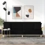 Black fabric sofa bed with armrests by vidaXL, Sofas - Ref: Foro24-351845, Price: 302,94 €, Discount: %
