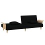 Black fabric sofa bed with armrests by vidaXL, Sofas - Ref: Foro24-351845, Price: 251,08 €, Discount: %