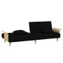 Black fabric sofa bed with armrests by vidaXL, Sofas - Ref: Foro24-351845, Price: 302,94 €, Discount: %