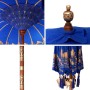 Parasol Balinés Azul (180-190) x 260 cm Algodón y madera maciza