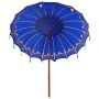 Parasol Balinés Azul (210-220) x 260 cm Algodón y madera maciza