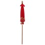 Parasol Balinés Rojo (180-190) x 260 cm Algodón y madera maciza
