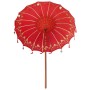 Parasol Balinés Rojo (180-190) x 260 cm Algodón y madera maciza