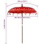Parasol Balinés Rojo (180-190) x 260 cm Algodón y madera maciza
