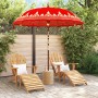 Parasol Balinés Rojo (210-220) x 260 cm Algodón y madera maciza
