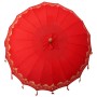 Parasol Balinés Rojo (210-220) x 260 cm Algodón y madera maciza