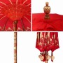 Parasol Balinés Rojo (210-220) x 260 cm Algodón y madera maciza