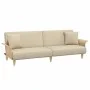 Sofa bed with armrests in cream fabric by vidaXL, Sofas - Ref: Foro24-351846, Price: 260,62 €, Discount: %