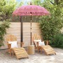 Parasol Balinés Rosa (180-190) x 260 cm Algodón y madera maciza