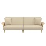 Sofa bed with armrests in cream fabric by vidaXL, Sofas - Ref: Foro24-351846, Price: 264,37 €, Discount: %