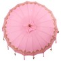 Parasol Balinés Rosa (180-190) x 260 cm Algodón y madera maciza