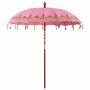 Parasol Balinés Rosa (210-220) x 260 cm Algodón y madera maciza