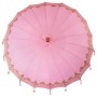 Parasol Balinés Rosa (210-220) x 260 cm Algodón y madera maciza