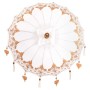 Parasol Balinés Crema (90-100) x 260 cm Algodón y madera maciza