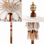 Parasol Balinés Crema (90-100) x 260 cm Algodón y madera maciza