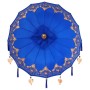Parasol Balinés Azul (90-100) x 260 cm Algodón y madera maciza