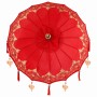 Parasol Balinés Rojo (90-100) x 260 cm Algodón y madera maciza