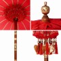Parasol Balinés Rojo (90-100) x 260 cm Algodón y madera maciza