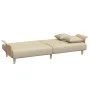 Sofá cama con reposabrazos tela color crema de vidaXL, Sofás - Ref: Foro24-351846, Precio: 260,60 €, Descuento: %