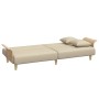 Sofa bed with armrests in cream fabric by vidaXL, Sofas - Ref: Foro24-351846, Price: 264,37 €, Discount: %