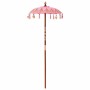Parasol Balinés Rosa (90-100) x 260 cm Algodón y madera maciza