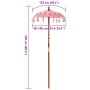 Parasol Balinés Rosa (90-100) x 260 cm Algodón y madera maciza