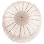 Sombrilla Crema (185-195) x 250 cm Algodón y madera maciza