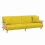 Sofa bed with armrests light yellow fabric by vidaXL, Sofas - Ref: Foro24-351847, Price: 265,03 €, Discount: %