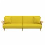 Schlafsofa mit Armlehnen aus hellgelbem Stoff von vidaXL, Sofas - Ref: Foro24-351847, Preis: 269,36 €, Rabatt: %