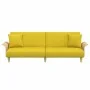 Sofa bed with armrests light yellow fabric by vidaXL, Sofas - Ref: Foro24-351847, Price: 265,03 €, Discount: %