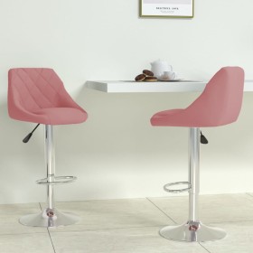 Taburete de cocina 2 unidades de terciopelo rosa de vidaXL, Taburetes de cocina - Ref: Foro24-335310, Precio: 144,66 €, Descu...