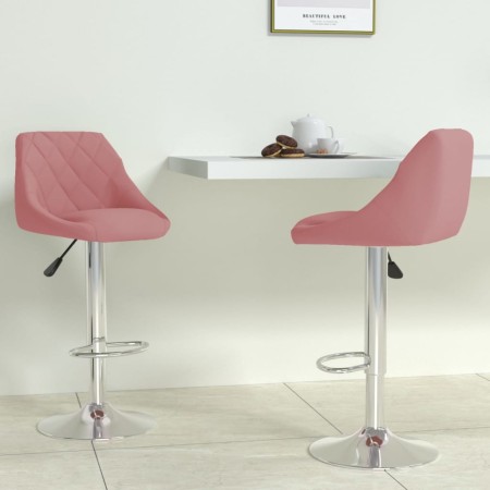 Küchenhocker aus rosa Samt, 2 Einheiten von vidaXL, Küchenhocker - Ref: Foro24-335310, Preis: 144,66 €, Rabatt: %