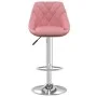 Taburete de cocina 2 unidades de terciopelo rosa de vidaXL, Taburetes de cocina - Ref: Foro24-335310, Precio: 141,28 €, Descu...