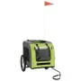 Pet Bicycle Trailer Iron Oxford Cloth Green Gray by vidaXL, pet strollers - Ref: Foro24-93843, Price: 100,22 €, Discount: %