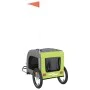 Remolque de bicicleta mascotas hierro tela Oxford verde gris de vidaXL, Cochecitos para mascotas - Ref: Foro24-93843, Precio:...