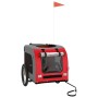 Haustier-Fahrradanhänger, Eisen-Oxford-Stoff, Rot, Grau von vidaXL, Kinderwagen für Haustiere - Ref: Foro24-93838, Preis: 100...