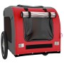 Haustier-Fahrradanhänger, Eisen-Oxford-Stoff, Rot, Grau von vidaXL, Kinderwagen für Haustiere - Ref: Foro24-93838, Preis: 100...