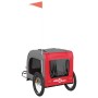 Haustier-Fahrradanhänger, Eisen-Oxford-Stoff, Rot, Grau von vidaXL, Kinderwagen für Haustiere - Ref: Foro24-93838, Preis: 100...