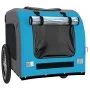 Haustier-Fahrradanhänger, Eisen-Oxford-Stoff, Blaugrau von vidaXL, Kinderwagen für Haustiere - Ref: Foro24-93841, Preis: 108,...