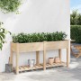 Maceta para Jardín con estante Beige 161 x 43 x 76.5 cm en Maceteros y jardineras | Comprar online en Foro24