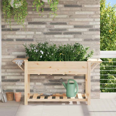 Maceta para Jardín con estante Beige 155 x 59 x 76.5 cm en Maceteros y jardineras | Comprar online en Foro24
