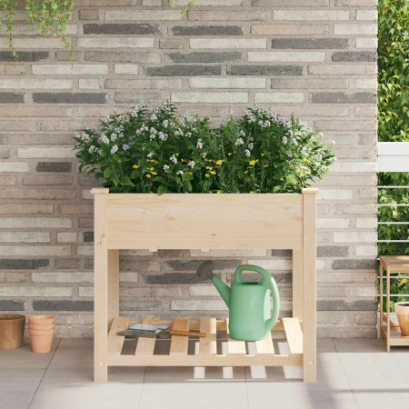Maceta para Jardín con estante Beige 90 x 90 x 76.5 cm en Maceteros y jardineras | Comprar online en Foro24