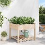 Maceta para Jardín con estante Beige 90 x 90 x 76.5 cm en Maceteros y jardineras | Comprar online en Foro24