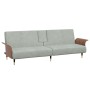 Sofá cama con portavasos terciopelo gris claro de vidaXL, Sofás - Ref: Foro24-351850, Precio: 341,52 €