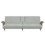 Light gray velvet sofa bed with cup holder by vidaXL, Sofas - Ref: Foro24-351850, Price: 317,52 €, Discount: %