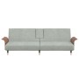 Sofá cama con portavasos terciopelo gris claro de vidaXL, Sofás - Ref: Foro24-351850, Precio: 341,52 €