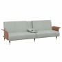 Sofá cama con portavasos terciopelo gris claro de vidaXL, Sofás - Ref: Foro24-351850, Precio: 341,52 €