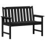 Banco de jardín con cojín Negro 120 x 59 x 88cm HDPE